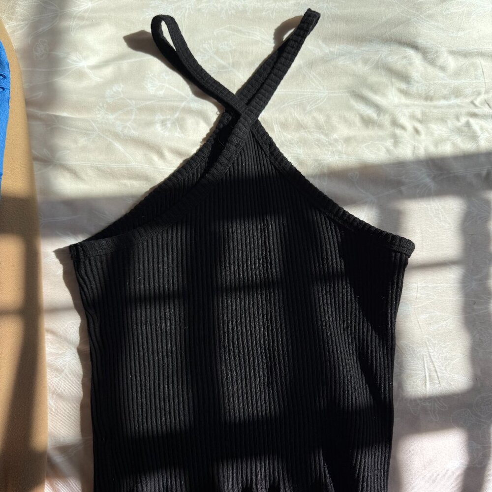 T.La Ribbed Halter Tank